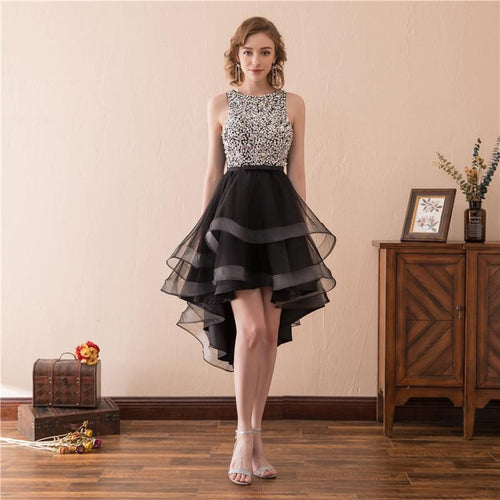 High Low Homecoming Dresses Black Grade 8th Prom Dresses Junior High Cute Graduation Cocktail Graduation Dresses Formal gowns